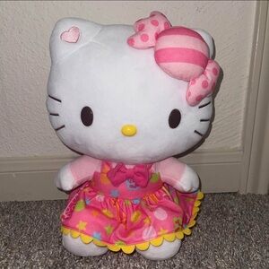 Hello Kitty Plush in Pink Polka Dot Dress